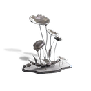 水畔莲荷